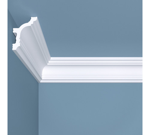 Плинтус потолочный из экополимера ударопрочный 60х45х2000 мм Bello Deco XPS К9 Плинтус потолочный из экополимера ударопрочный 60х45х2000 мм Bello Deco XPS К9