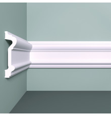 Молдинг из экополимера ударопрочный 90х23х2000 мм под покраску Bello Deco XPS M 1 белый