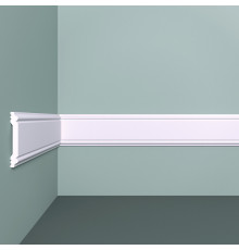 Молдинг из экополимера ударопрочный 50х7х2000 мм под покраску Bello Deco XPS M 5 белый