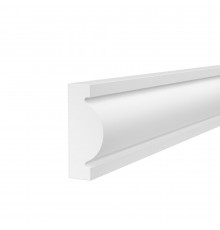 Молдинг из экополимера ударопрочный 30х12х2000 мм Cosca Decor Standart белый