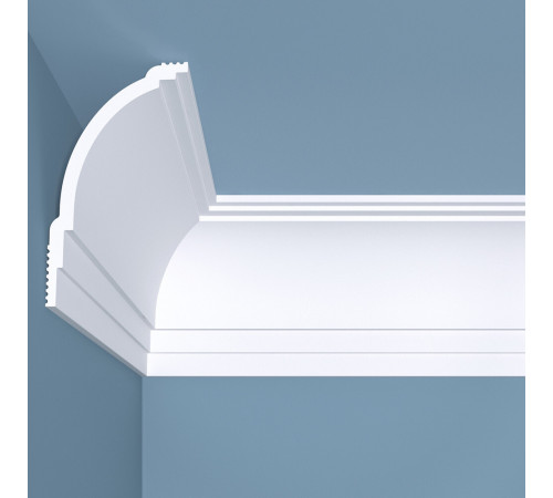 Плинтус потолочный из экополимера ударопрочный 120х70х2000 мм Bello Deco XPS К18 Плинтус потолочный из экополимера ударопрочный 120х70х2000 мм Bello Deco XPS К18