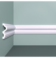 Молдинг из экополимера ударопрочный 60х18х2000 мм под покраску Bello Deco XPS M 6 белый