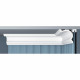 Плинтус потолочный из экополимера ударопрочный 80х80х2000 мм Bello Deco XPS К1