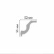 Плинтус потолочный из экополимера ударопрочный 55х52х2000 мм Stenopol C7108