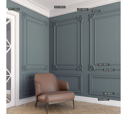 Молдинг из экополимера ударопрочный 100х23х2000 мм под покраску Bello Deco XPS M 13 белый Молдинг из экополимера ударопрочный 100х23х2000 мм под покраску Bello Deco XPS M 13 белый