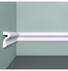 Молдинг из экополимера ударопрочный 50х22х2000 мм под покраску Bello Deco XPS M 23 белый