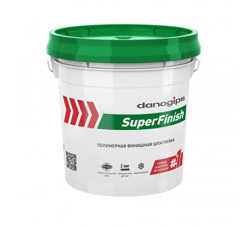 Шпатлевка Danogips SuperFinish универсальная 17 л/28 кг Шпатлевка Danogips SuperFinish универсальная 17 л/28 кг