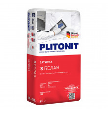 Затирка цементная Plitonit белая 20 кг