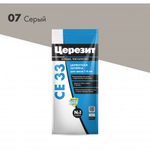 Затирка цементная Церезит CE 33 comfort 07 серая 2 кг