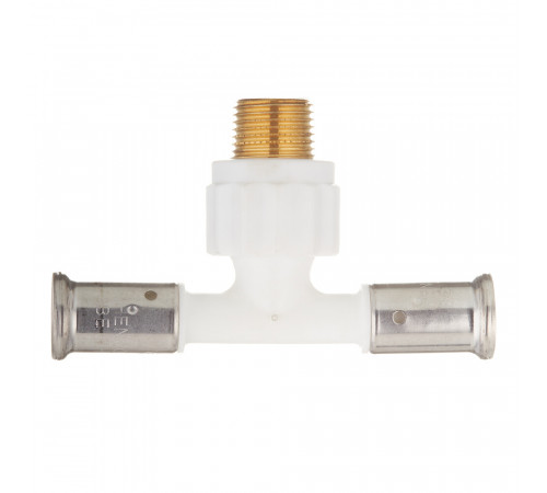 Тройник Henco (14PKW-160416) 16(пресс) х 1/2 НР(ш) х 16(пресс) PVDF белый Тройник Henco (14PKW-160416) 16(пресс) х 1/2 НР(ш) х 16(пресс) PVDF белый
