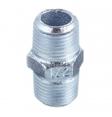 Ниппель Gebo Platinum (280-4V) 1/2 НР(ш) х 1/2 НР(ш) чугунный оцинкованный
