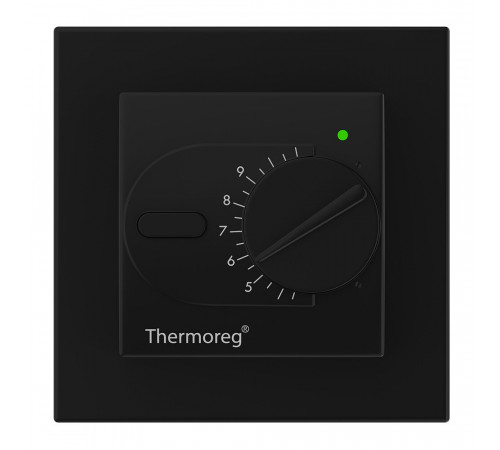 Терморегулятор механический для теплого пола Thermoreg TI-200 Design Black черный Терморегулятор механический для теплого пола Thermoreg TI-200 Design Black черный