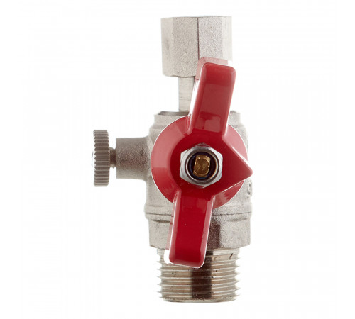 Кран шаровой латунный Valtec 1/2 НР(ш) х 1/4 ВР(г) для подключения манометра проходной бабочка прямой (VT.806.N.0402) Кран шаровой латунный Valtec 1/2 НР(ш) х 1/4 ВР(г) для подключения манометра проходной бабочка прямой (VT.806.N.0402)