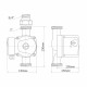 Циркуляционный насос для систем отопления Aquario AC 206-130 DN20 подъем 6 м 130 мм с гайками (5206)
