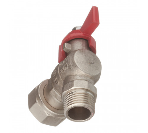 Кран шаровой латунный Valtec Base 3/4 ВР(г) х 1/2 НР(ш) бабочка с накидной гайкой угловой (VT.267.N.0405) Кран шаровой латунный Valtec Base 3/4 ВР(г) х 1/2 НР(ш) бабочка с накидной гайкой угловой (VT.267.N.0405)