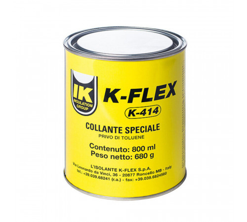 Клей контактный каучуковый K-FLEX К-414 для трубной изоляции 0,8 л Клей контактный каучуковый K-FLEX К-414 для трубной изоляции 0,8 л