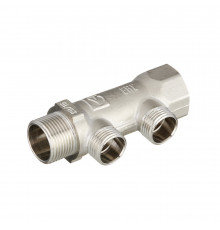 Коллектор Valtec 3/4 ВР(г) х 2 выхода 1/2 НР(ш) х 3/4 НР(ш) (VTc.500.N.0502)