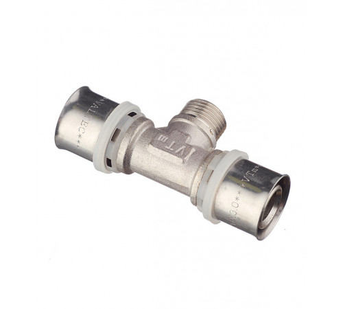 Тройник VALTEC (VTm.233.N.260426) 26(пресс) х 1/2 НР(ш) х 26(пресс) Тройник VALTEC (VTm.233.N.260426) 26(пресс) х 1/2 НР(ш) х 26(пресс)