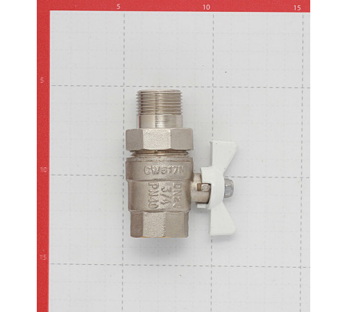 Кран шаровой латунный Valtec Base 3/4 ВР(г) х 3/4 НР(ш) бабочка с полусгоном прямой (VT.227.NW.05) Кран шаровой латунный Valtec Base 3/4 ВР(г) х 3/4 НР(ш) бабочка с полусгоном прямой (VT.227.NW.05)