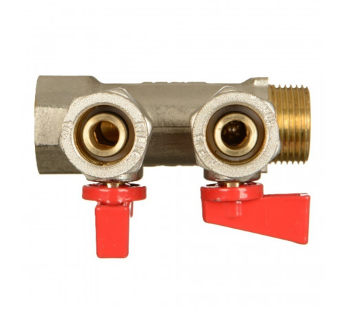 Коллектор Terma 3/4 ВР(г) х 2 выхода 16 обж(ц) х 3/4 НР(ш) с шаровыми кранами (35991) Коллектор Terma 3/4 ВР(г) х 2 выхода 16 обж(ц) х 3/4 НР(ш) с шаровыми кранами (35991)