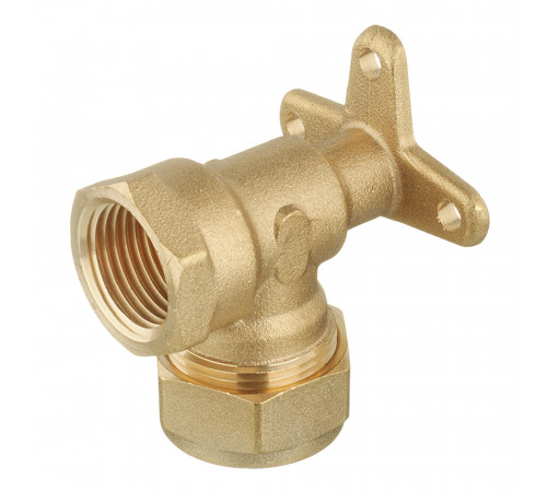 Угол Stahlmann IWS EasyFix 15 мм х 1/2 ВР(г) для гофрированных труб с креплением