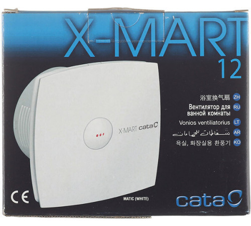 Вентилятор осевой Cata X-Mart 12 170х170 мм d120 мм серебро Вентилятор осевой Cata X-Mart 12 170х170 мм d120 мм серебро