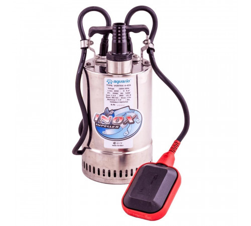 Насос дренажный Aquario Vortex 4-4SS для грязной воды 100 л/мин (1144) Насос дренажный Aquario Vortex 4-4SS для грязной воды 100 л/мин (1144)