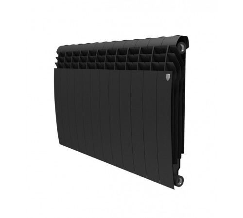 Радиатор биметаллический Royal Thermo BiLiner Noir Sable 500 мм 12 секций 1' боковое подключение черный Радиатор биметаллический Royal Thermo BiLiner Noir Sable 500 мм 12 секций 1' боковое подключение черный