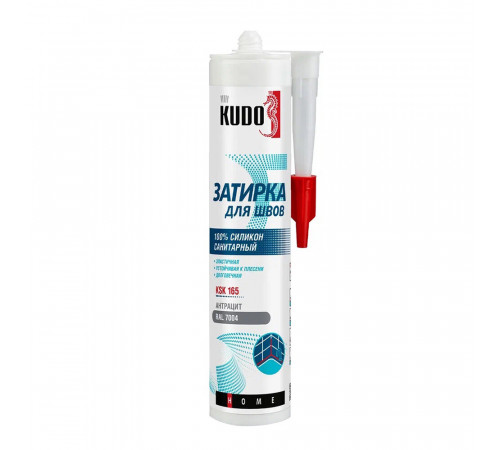 Герметик силиконовый затирка Kudo Home антрацит RAL 7004 280 мл Герметик силиконовый затирка Kudo Home антрацит RAL 7004 280 мл