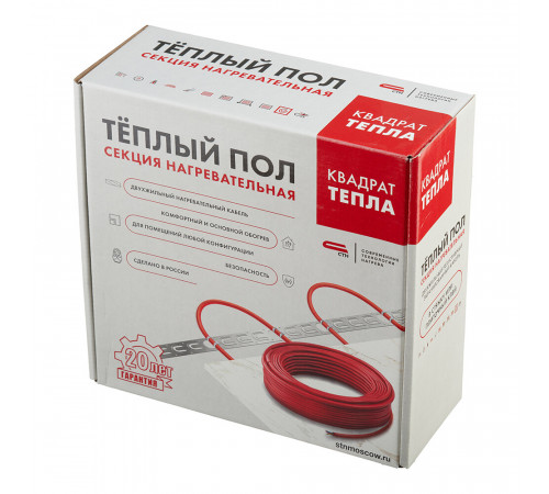 Теплый пол кабельный СТН Квадрат тепла КС-850-46 4,25-5,67 кв.м 850 Вт 46 м Теплый пол кабельный СТН Квадрат тепла КС-850-46 4,25-5,67 кв.м 850 Вт 46 м
