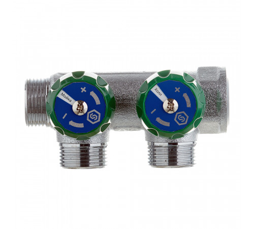 Коллектор Stout 3/4 ВР(г) х 2 выхода 3/4(ЕК) х 3/4 НР(ш) регулирующий (SMB-6850-343402) Коллектор Stout 3/4 ВР(г) х 2 выхода 3/4(ЕК) х 3/4 НР(ш) регулирующий (SMB-6850-343402)