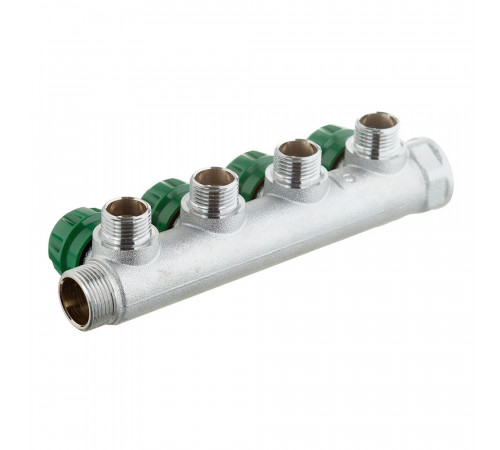 Коллектор Stout 3/4 ВР(г) х 4 выхода 1/2 НР(ш) х 3/4 НР(ш) регулирующий (SMB-6850-341204) Коллектор Stout 3/4 ВР(г) х 4 выхода 1/2 НР(ш) х 3/4 НР(ш) регулирующий (SMB-6850-341204)