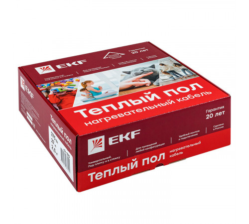 Теплый пол кабельный EKF PROxima 6 кв.м 900 Вт 64 м Теплый пол кабельный EKF PROxima 6 кв.м 900 Вт 64 м