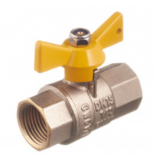 Кран шаровой газовый Valtec 1/2 ВР(г) х 1/2 ВР(г) бабочка (VT.277.N.04)
