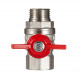 Кран шаровой латунный Valtec 1/2 ВР(г) х 1/2 НР(ш) полнопроходной бабочка прямой (VT.123.N.04)