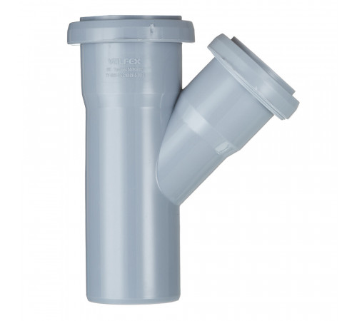 Тройник Valfex d50х40 мм 45° пластиковый для внутренней канализации Тройник Valfex d50х40 мм 45° пластиковый для внутренней канализации