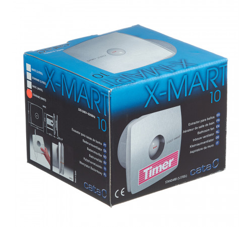 Вентилятор осевой Cata X-Mart 10 Timer с таймером d100 мм слоновая кость Вентилятор осевой Cata X-Mart 10 Timer с таймером d100 мм слоновая кость