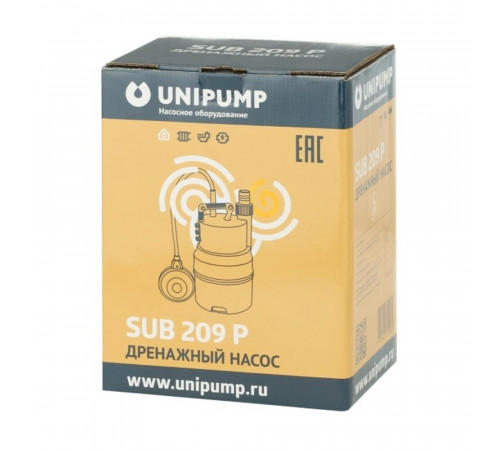 Насос дренажный UNIPUMP 209 P для грязной воды 133,3 л/мин (77522) Насос дренажный UNIPUMP 209 P для грязной воды 133,3 л/мин (77522)