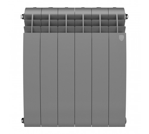Радиатор биметаллический Royal Thermo BiLiner Silver Satin 500 мм 6 секций 1' боковое подключение серебро Радиатор биметаллический Royal Thermo BiLiner Silver Satin 500 мм 6 секций 1' боковое подключение серебро