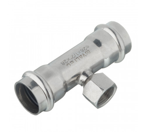 Тройник Valtec (VTi.932.I.280428) 28 мм х 1/2 ВР(г) х 28 мм нержавеющая сталь Тройник Valtec (VTi.932.I.280428) 28 мм х 1/2 ВР(г) х 28 мм нержавеющая сталь
