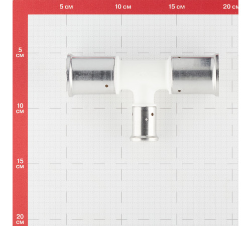 Тройник Henco (10PKW-322032) 32(пресс) х 20(пресс) х 32(пресс) белый PVDF