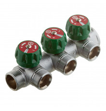 Коллектор Stout 3/4 ВР(г) х 3 выхода 3/4(ЕК) х 3/4 НР(ш) регулирующий (SMB-6850-343403)