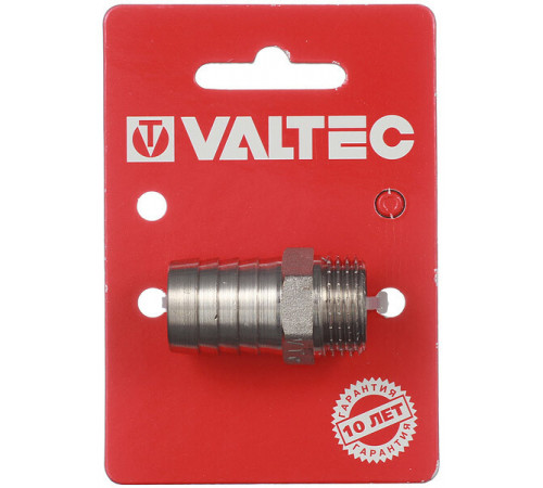 Штуцер Valtec для присоединения шланга 1/2 НР(ш) х 20 мм латунный (VTr.650.N.0420) Штуцер Valtec для присоединения шланга 1/2 НР(ш) х 20 мм латунный (VTr.650.N.0420)