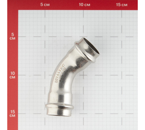Угол VALTEC (VTi.959.I.002828) 45° 28 мм ВВ нержавеющая сталь Угол VALTEC (VTi.959.I.002828) 45° 28 мм ВВ нержавеющая сталь