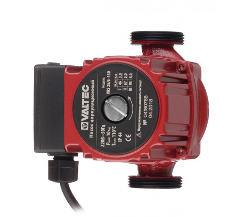 Циркуляционный насос для систем отопления Valtec 25-60 DN25 подъем 6 м 130 мм с гайками (VRS.256.13.0)