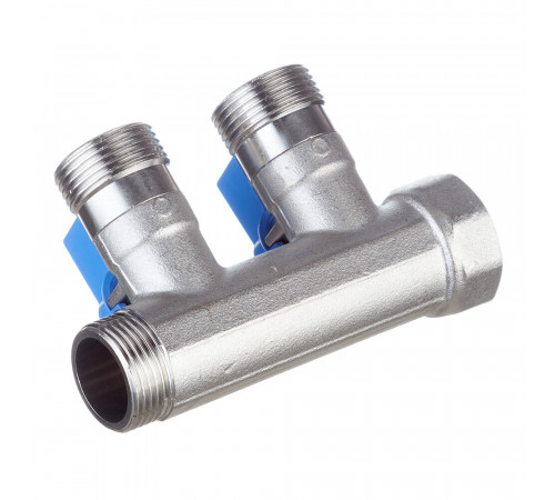 Коллектор Henco 3/4 ВР(г) х 2 выхода 3/4 НР(ш) ЕК х 3/4 НР(ш) с шаровыми кранами (VB050502-BLAUW) Коллектор Henco 3/4 ВР(г) х 2 выхода 3/4 НР(ш) ЕК х 3/4 НР(ш) с шаровыми кранами (VB050502-BLAUW)