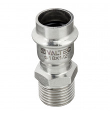 Соединитель Valtec (VTi.901.I.001804) 18 мм х 1/2 НР(ш) нержавеющая сталь