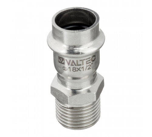 Соединитель Valtec (VTi.901.I.001804) 18 мм х 1/2 НР(ш) нержавеющая сталь Соединитель Valtec (VTi.901.I.001804) 18 мм х 1/2 НР(ш) нержавеющая сталь