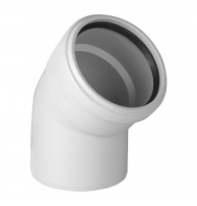 Отвод Pro Aqua Stilte Plus d110 мм 45° пластиковый шумопоглощающий для внутренней канализации