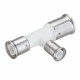 Тройник Henco (11PKW-322026) 32(пресс) х 20(пресс) х 26(пресс) белый PVDF